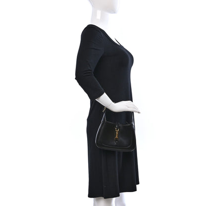 Gucci Boarded Dyana Lux Calfskin Mini Jackie 1961 Hobo Black 2 of 9