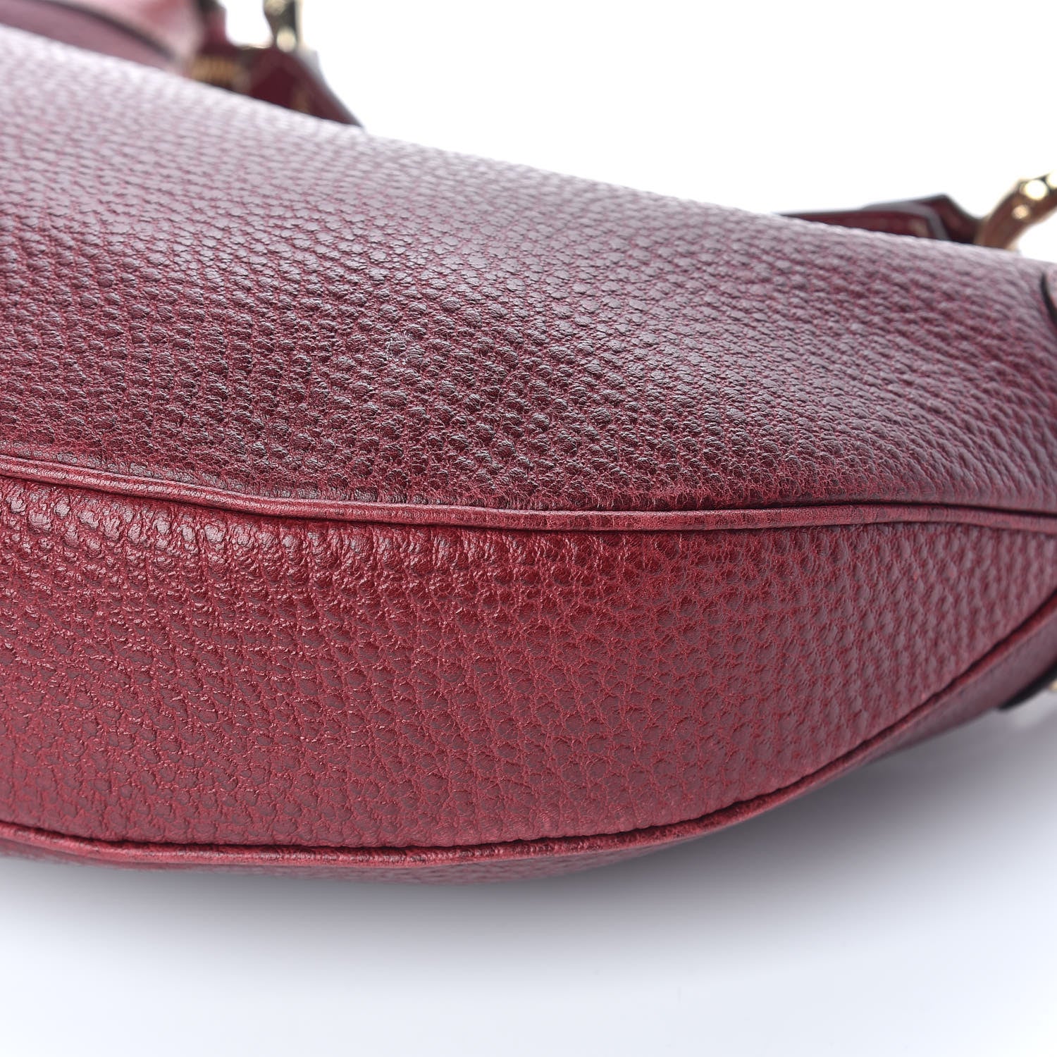 Gucci Calfskin Bamboo Ring Hobo Aubergine 11 of 16