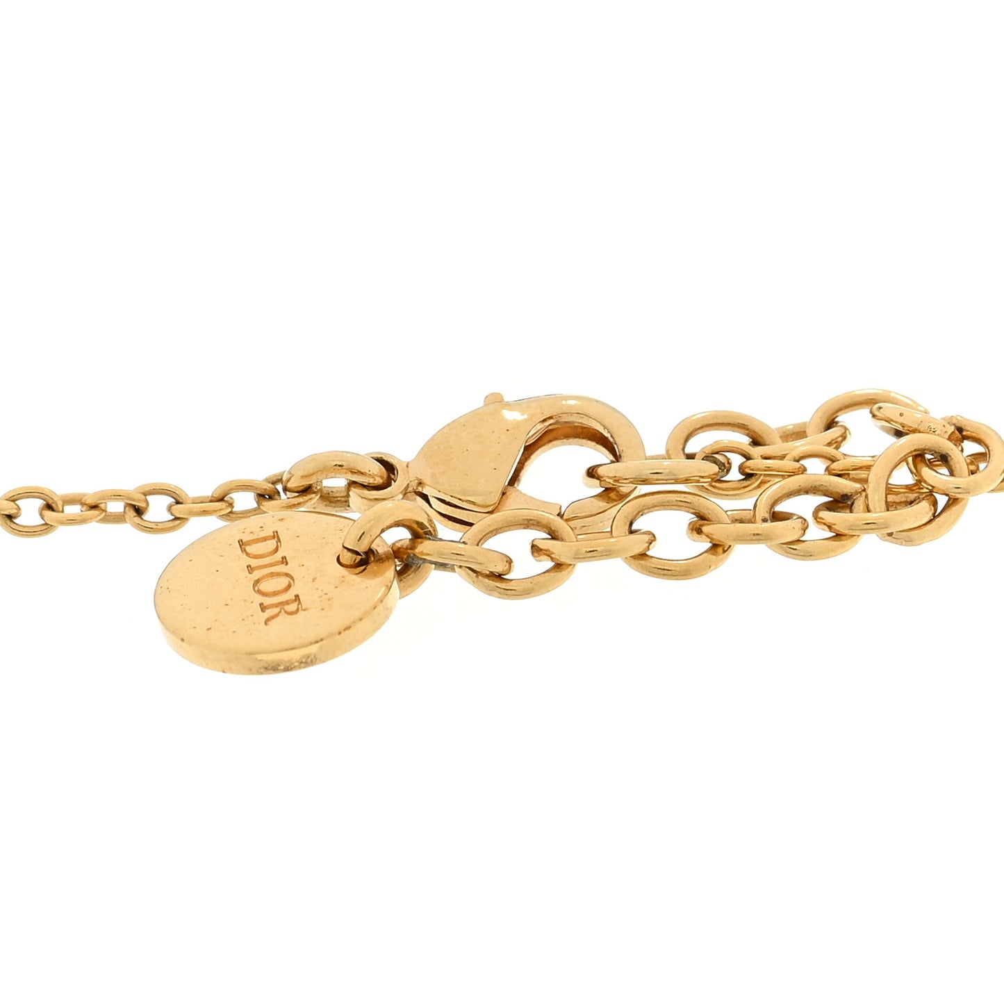 Pearl Glass Petit CD Baroque Bracelet Gold Black