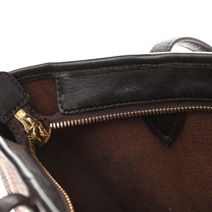 MCM Visetos Dog Bone Striped Shopper Tote Cognac 7 of 17