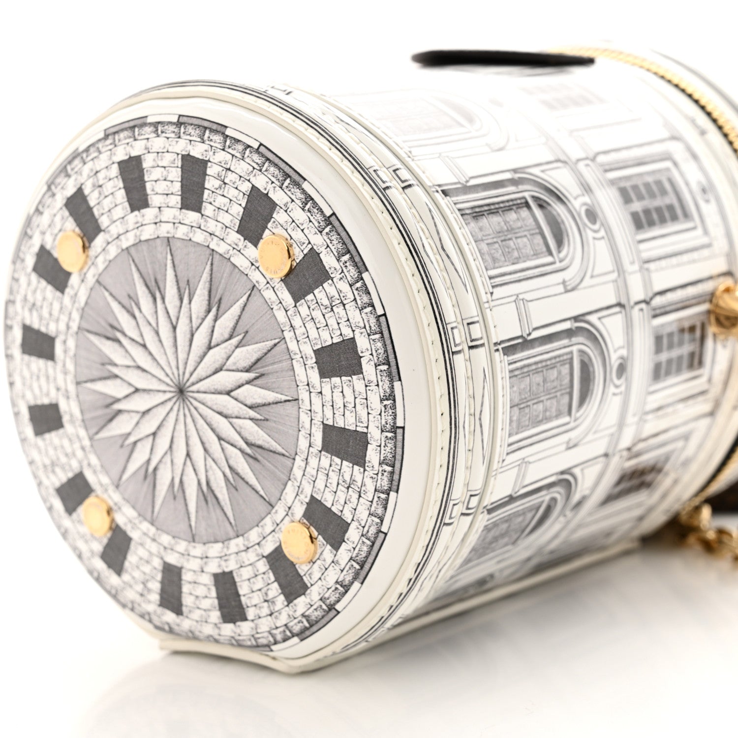 Louis Vuitton X FORNASETTI Calfskin Architettura Cannes Black White 9 of 10