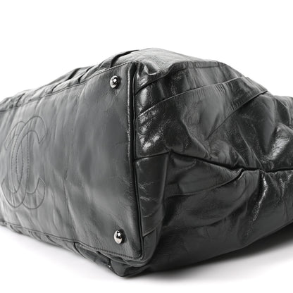 Chanel Glazed Calfskin Twisted Bowling Bag Grey 10 of 10