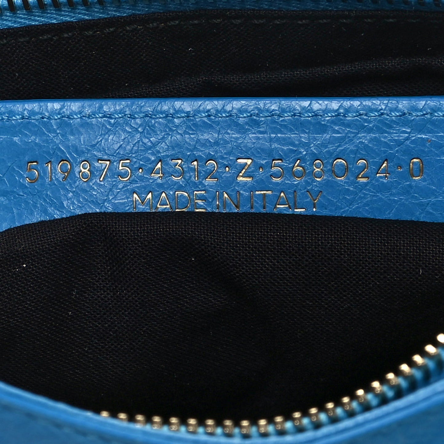 Agneau Classic Gold Hardware Hip Bleu Azur Clair