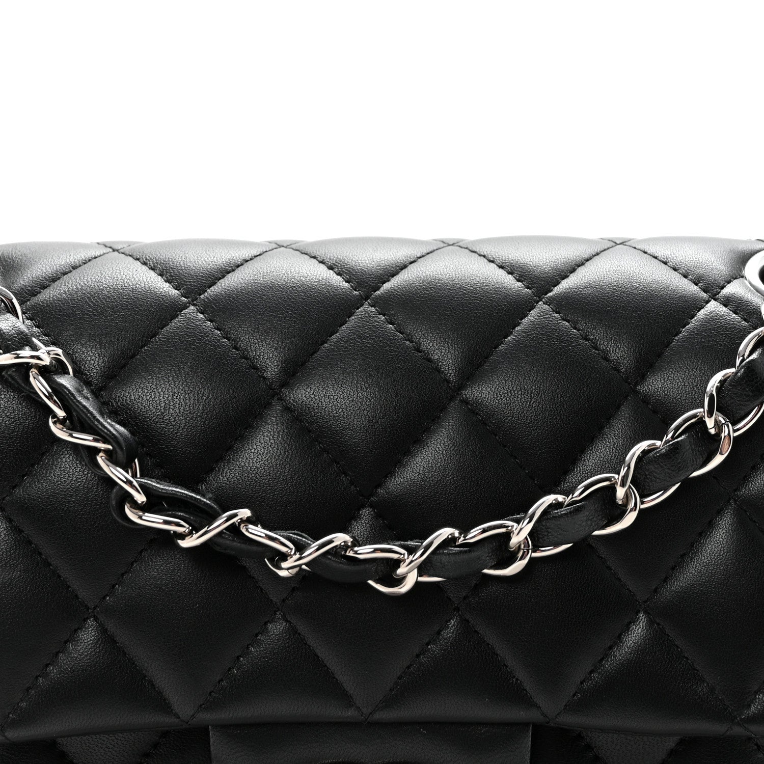 Chanel Lambskin Quilted Small Double Flap Black 8 of 10