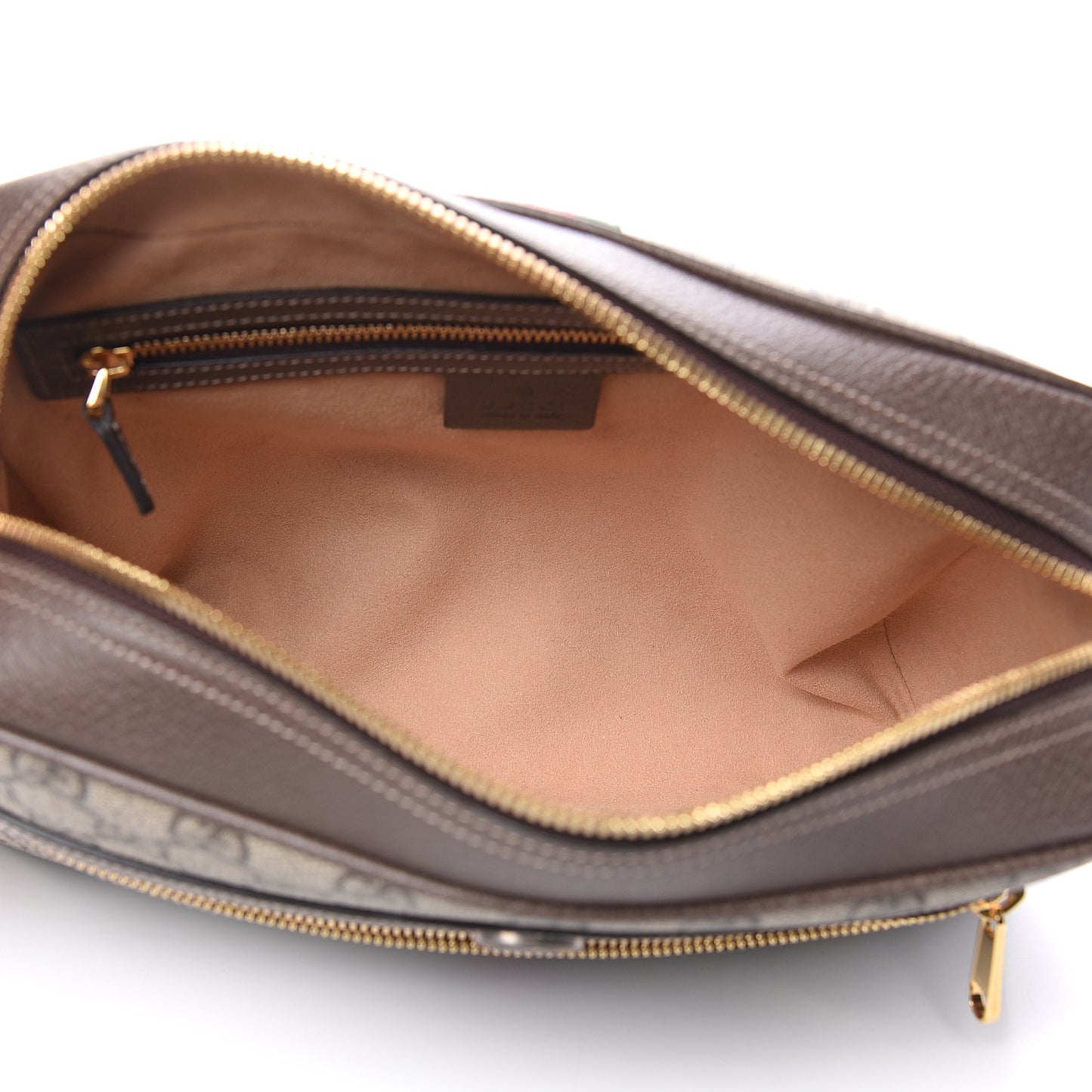 GG Supreme Monogram Web Small Ophidia Shoulder Bag Brown