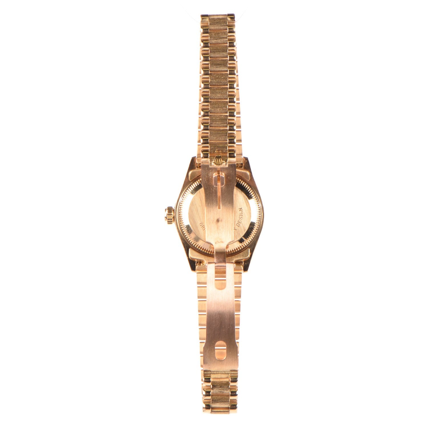Rolex 18K Yellow Gold 26mm Oyster Perpetual Datejust President Watch Champagne 69278 4 of 9