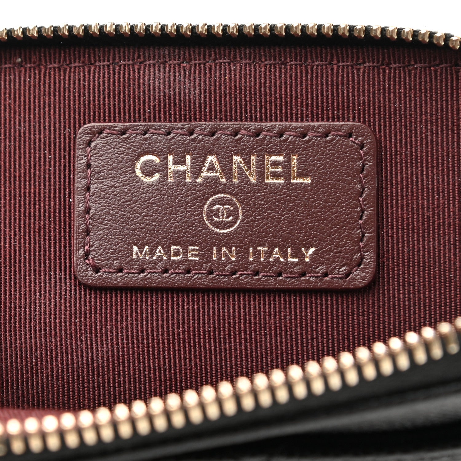 Chanel Caviar Quilted Zip Card Holder Wallet Black 6 of 8