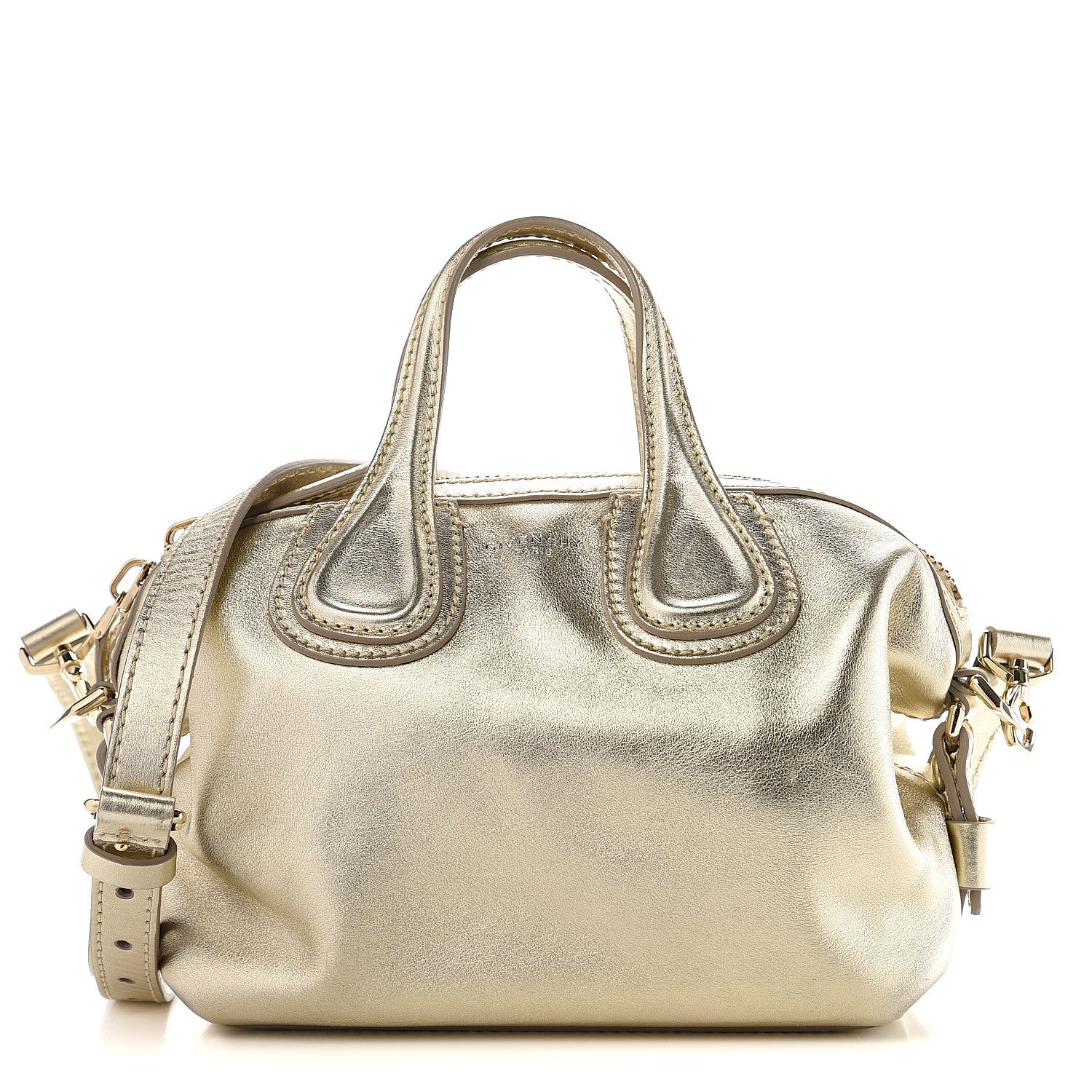 Givenchy Metallic Calfskin Micro Nightingale Gold 1 of 9