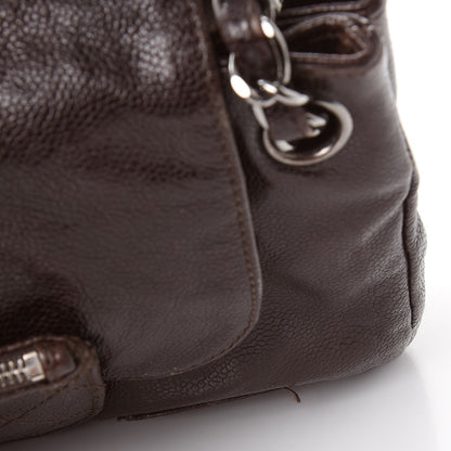 Chanel Glazed Caviar Pocket In The City Tote Brown 9 of 9