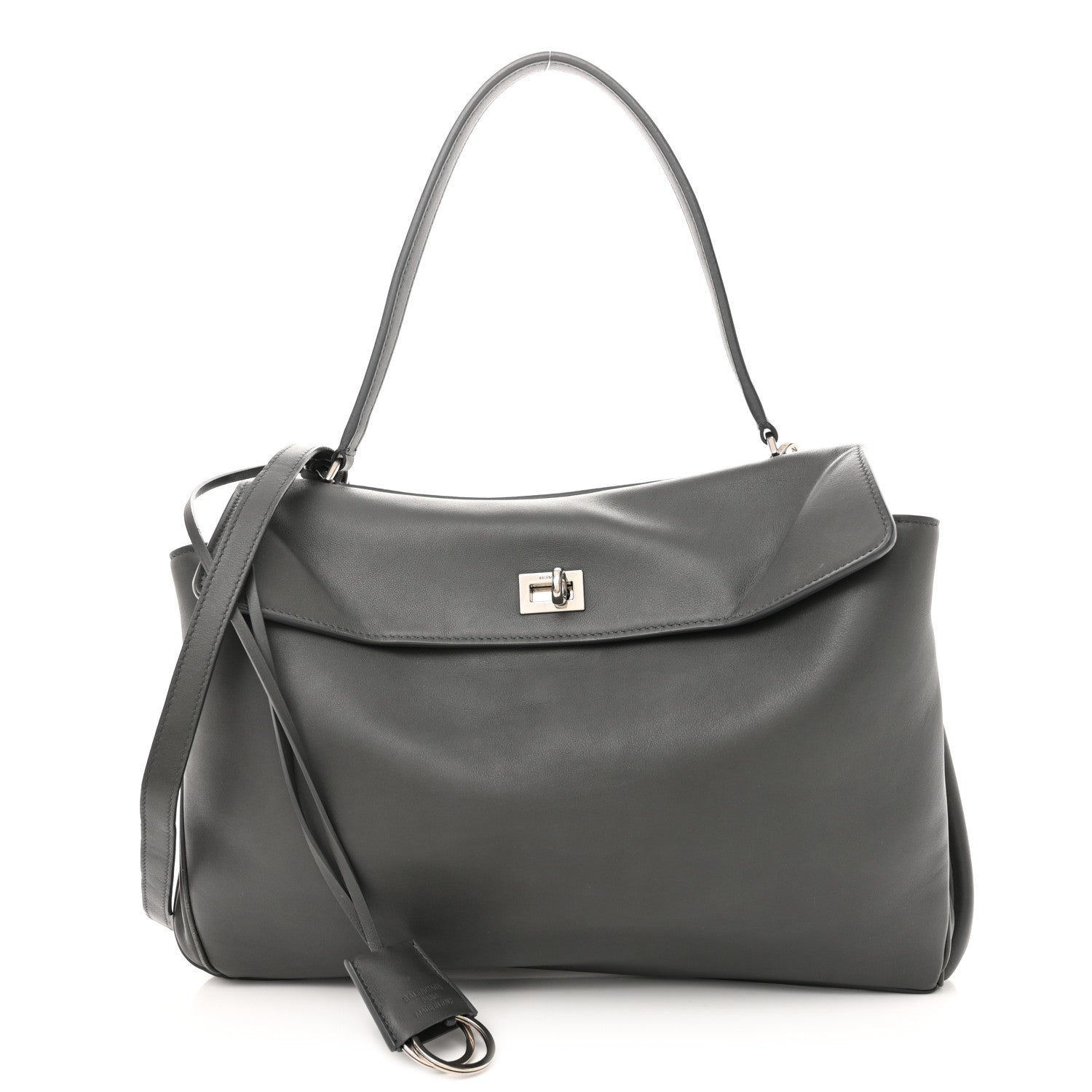 Balenciaga Natural Smooth Calfskin Medium Rodeo Top Handle Handbag Grey 1 of 9