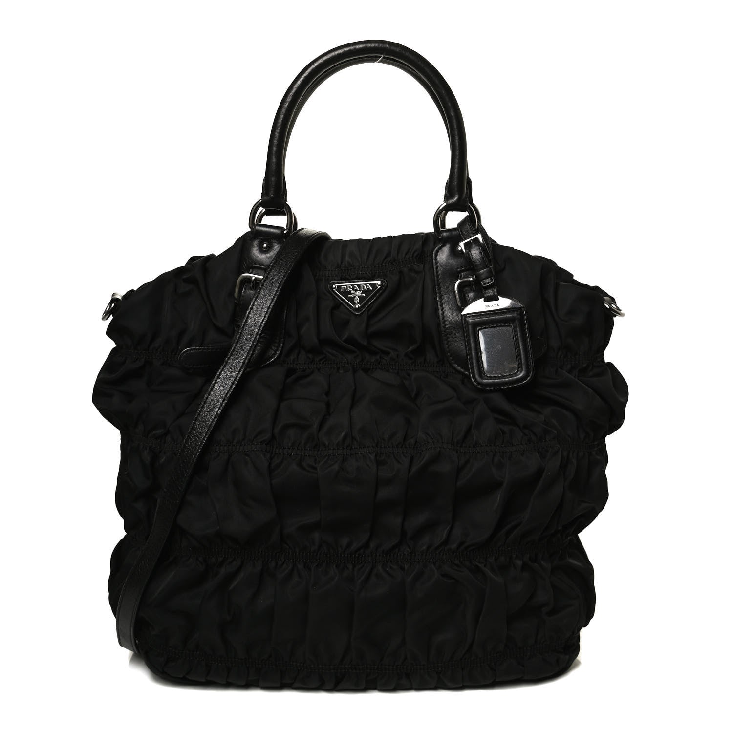 Prada Tessuto Nylon Gaufre Tote Black 1 of 13