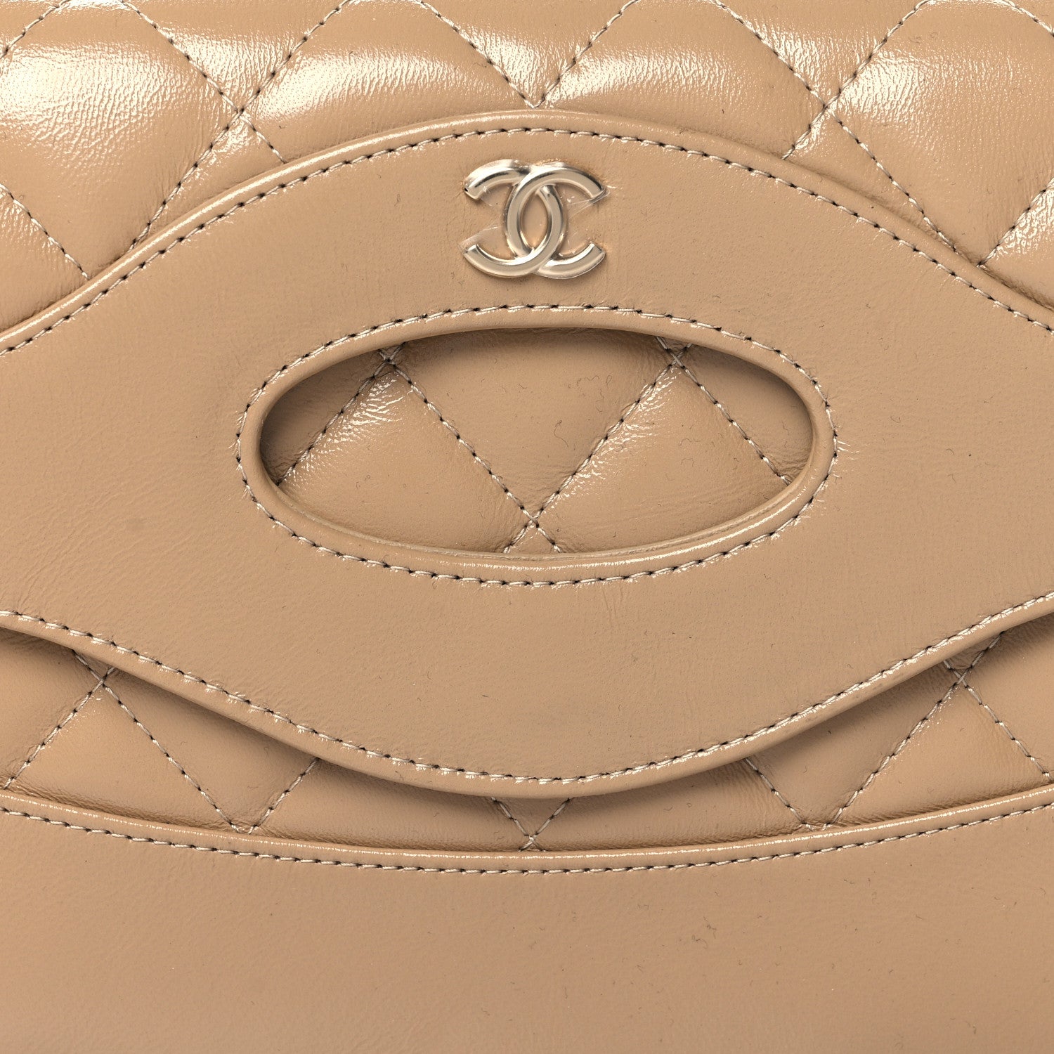 Chanel Shiny Lambskin Quilted 31 Clutch Beige 8 of 11