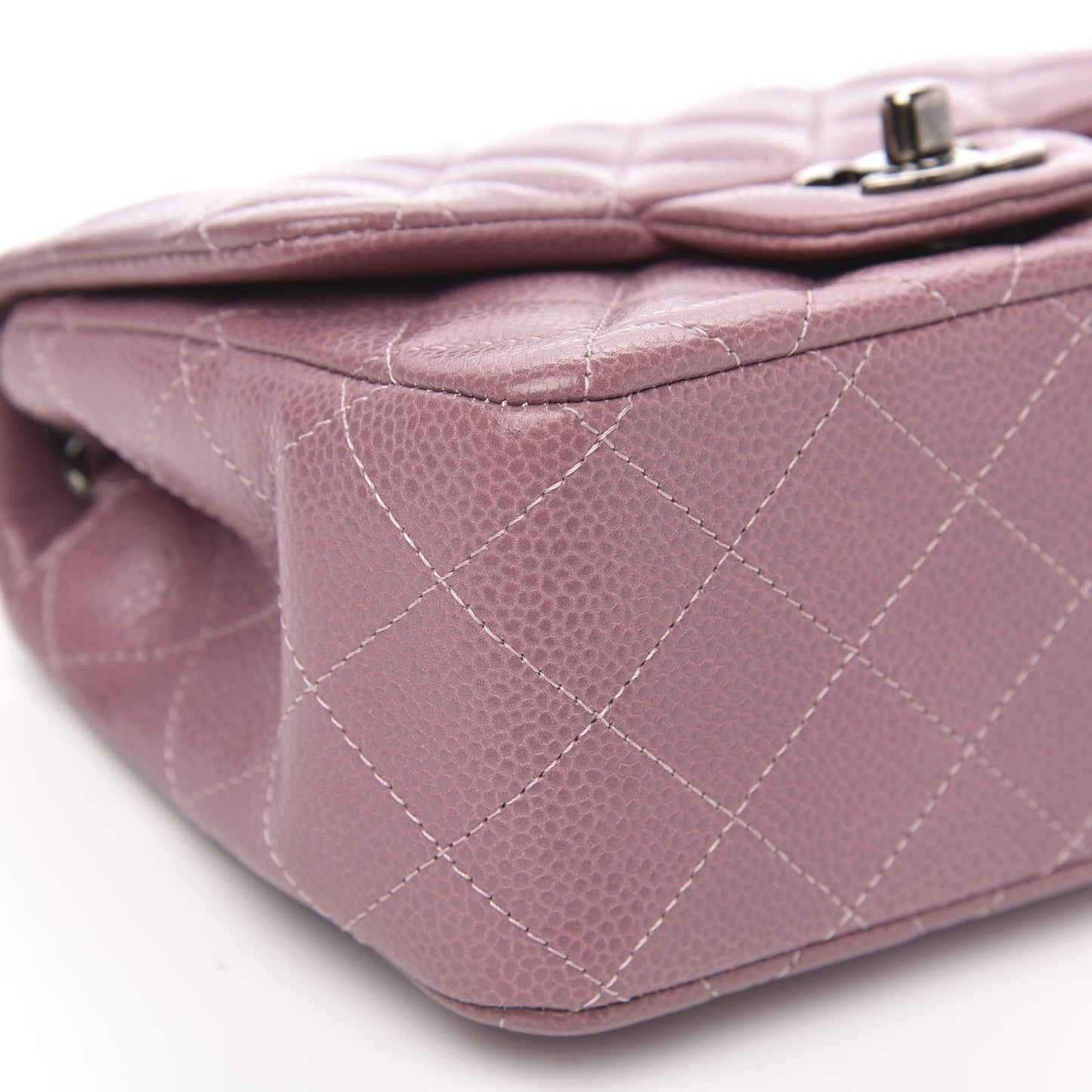 Caviar Quilted Mini Square Flap Pink
