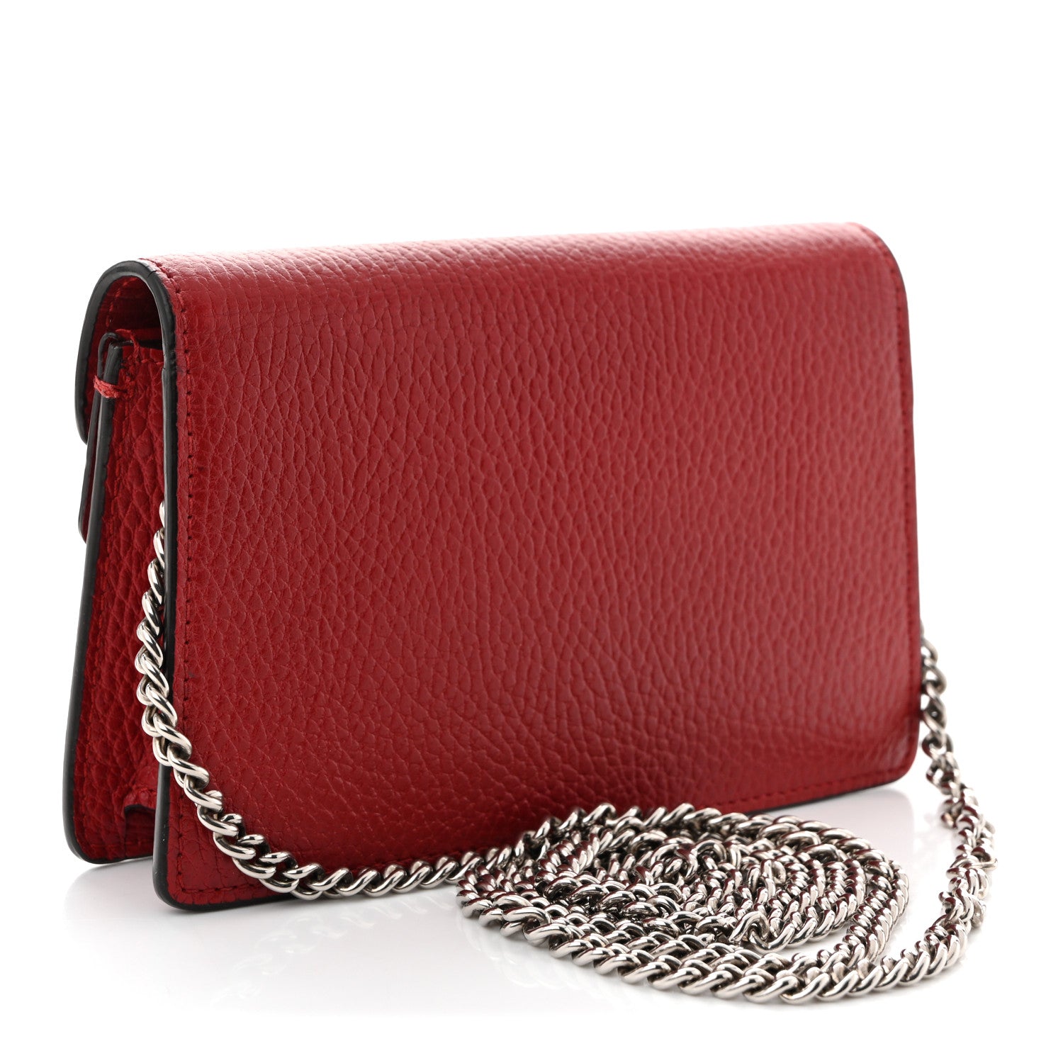 Gucci Dollar Calfskin Swarovski Crystal Small Dionysus Shoulder Bag Hibiscus Red 3 of 9