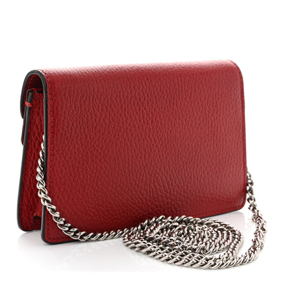 Gucci Dollar Calfskin Swarovski Crystal Small Dionysus Shoulder Bag Hibiscus Red 3 of 9