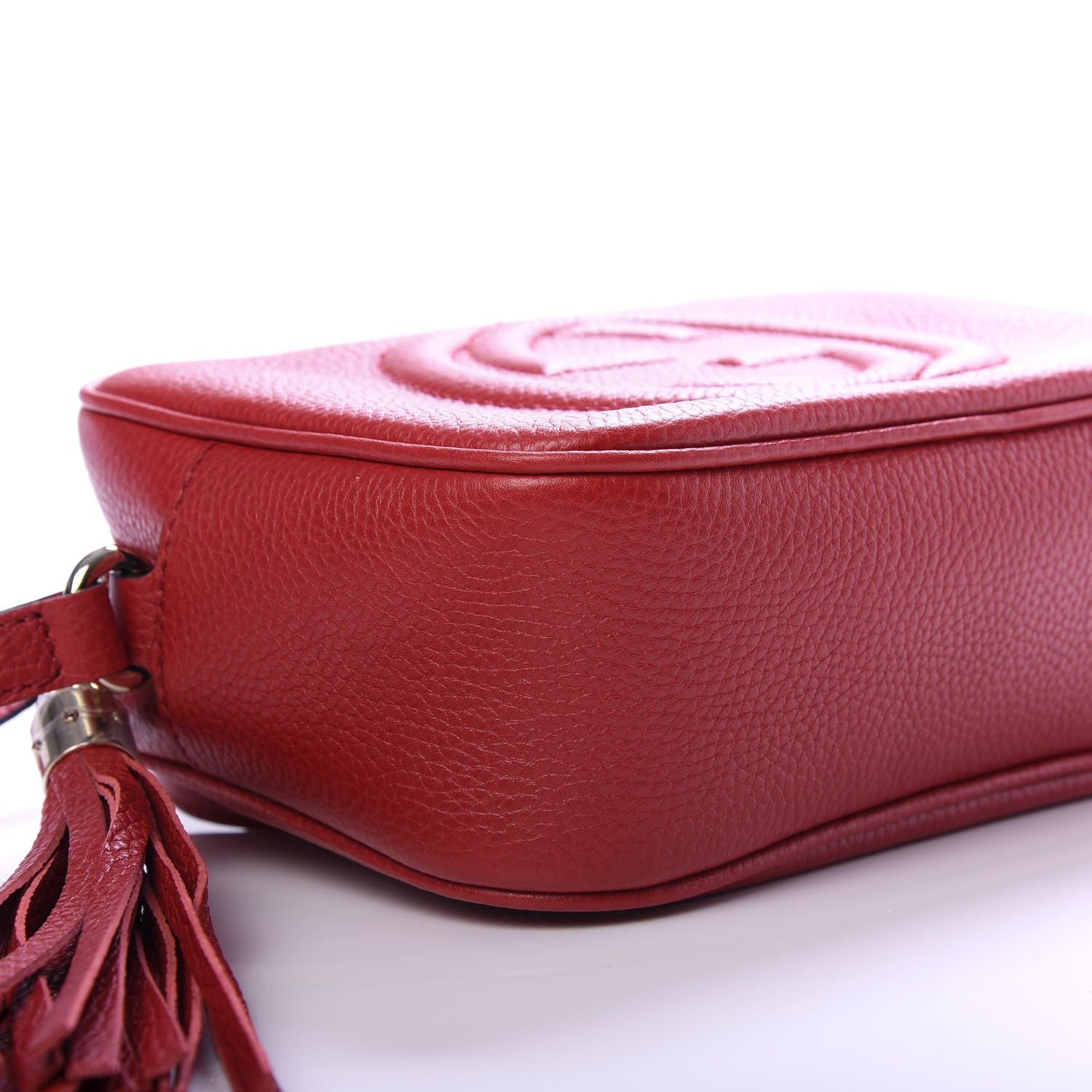 Gucci Pebbled Calfskin Small Soho Disco Bag Vibrant Red 8 of 9