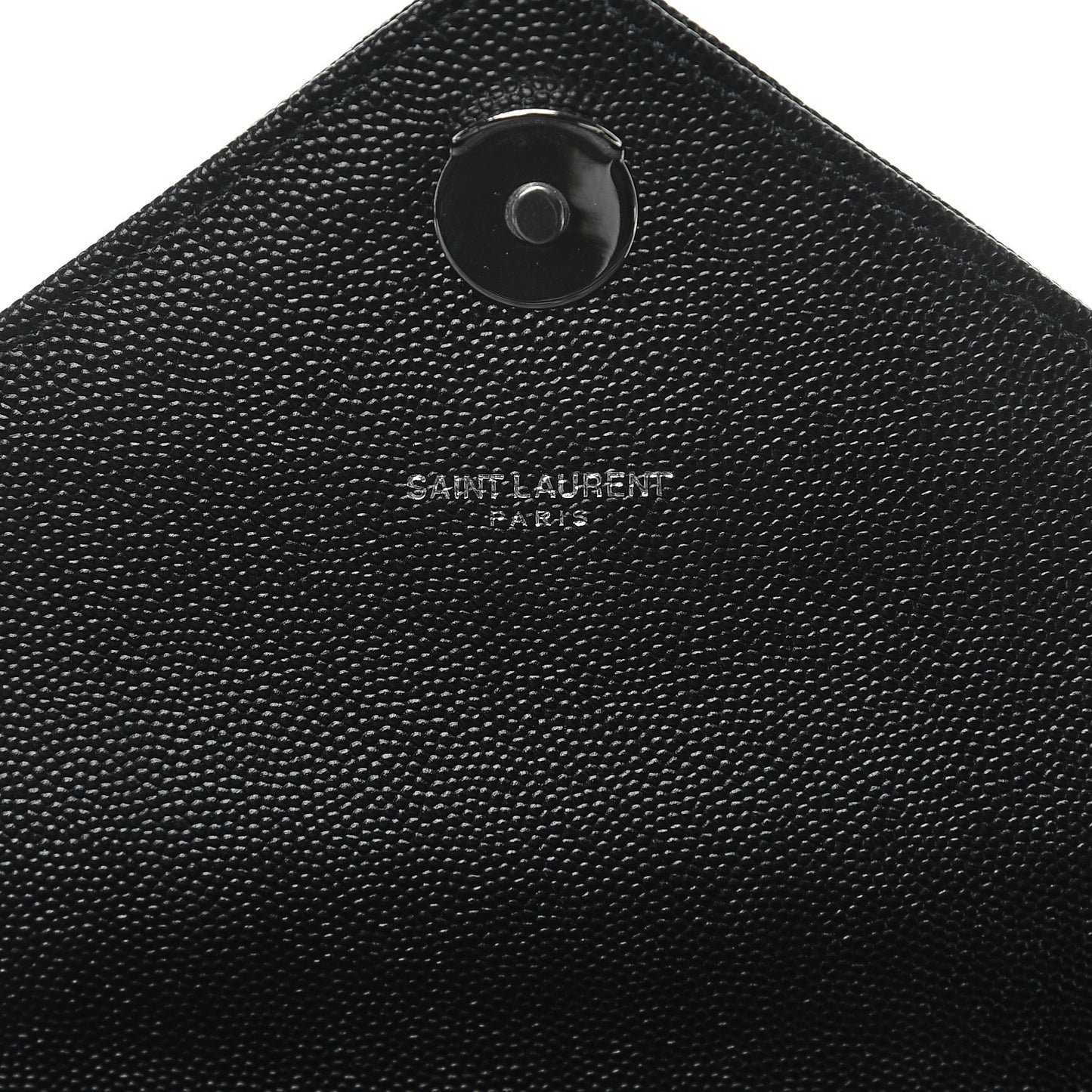 Grain De Poudre Textured Mixed Matelasse Large Triquilt Monogram Monochrome Satchel Black