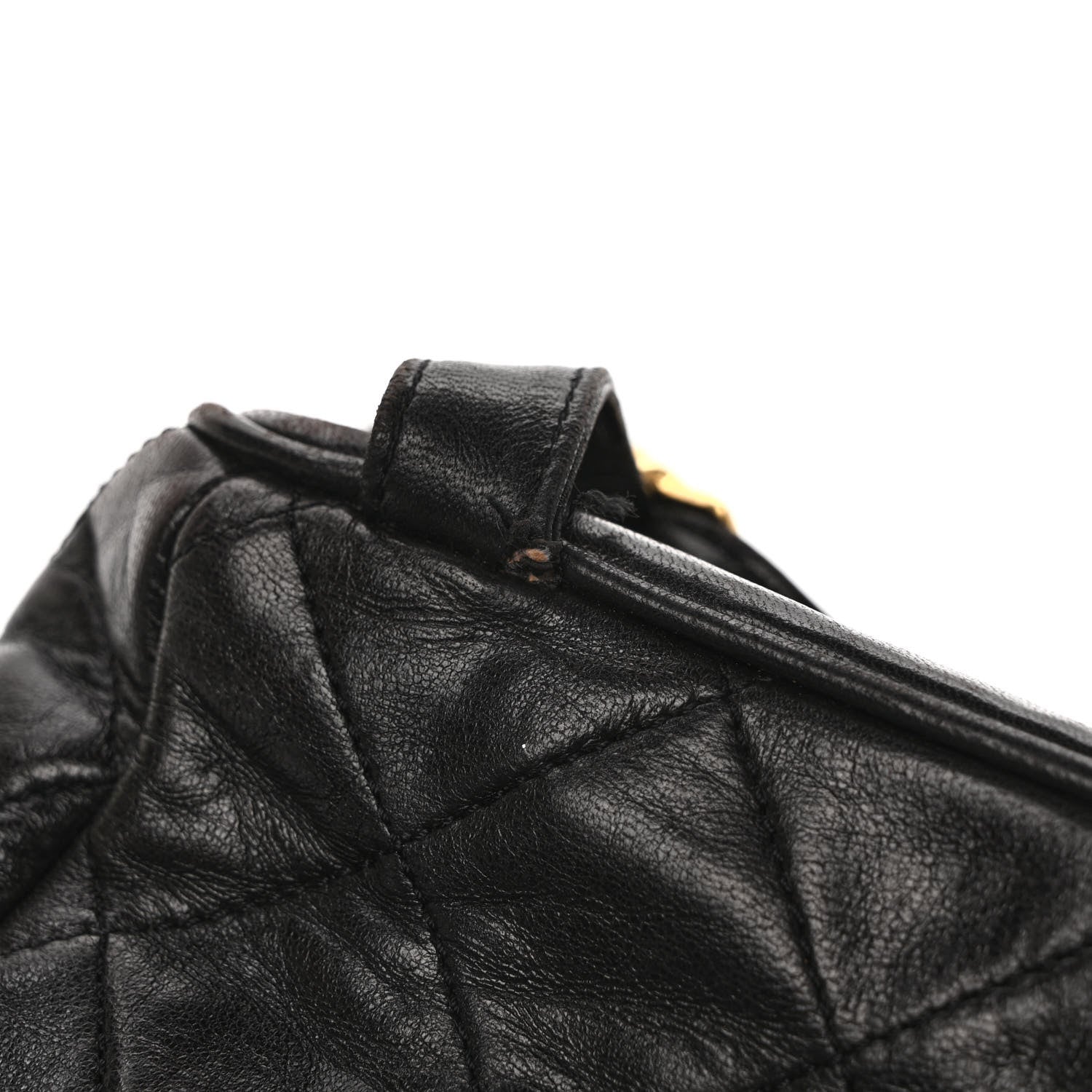Chanel Lambskin Quilted Drawstring Backpack Black 11 of 13