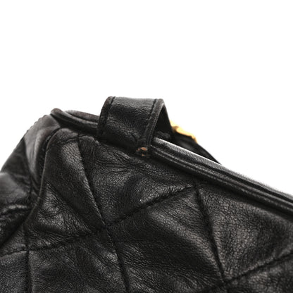Chanel Lambskin Quilted Drawstring Backpack Black 11 of 13
