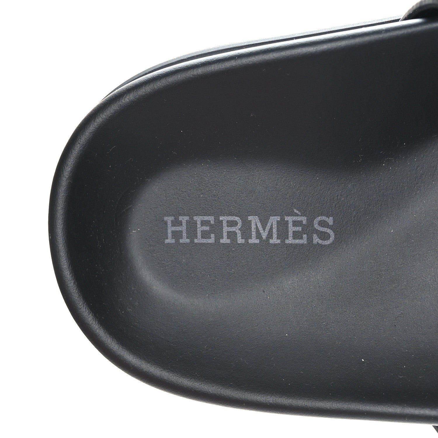 Hermes Calfskin Womens Chypre Sandals 35.5 Black 7 of 8