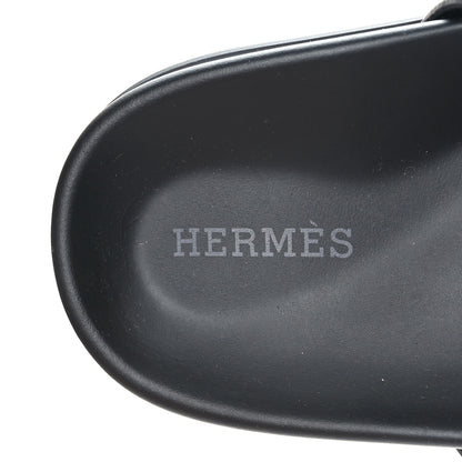 Hermes Calfskin Womens Chypre Sandals 35.5 Black 7 of 8