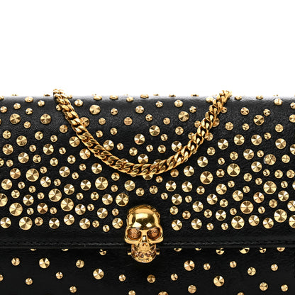 Alexander McQueen Calfskin Studded Skull Wallet on Chain Black 7 of 12