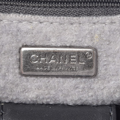Chanel Felt Embroidered Small Crest Austrian Satchel Light Grey 6 of 11