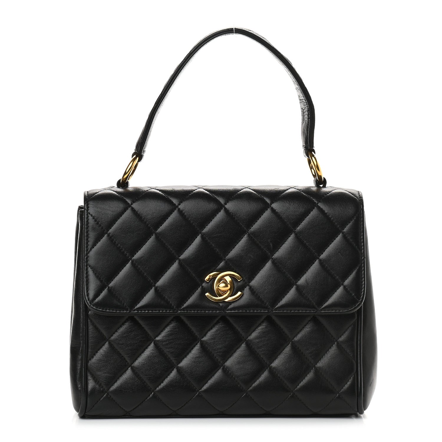 Chanel Lambskin Quilted Medium Kelly Flap Bag Black 1 of 17