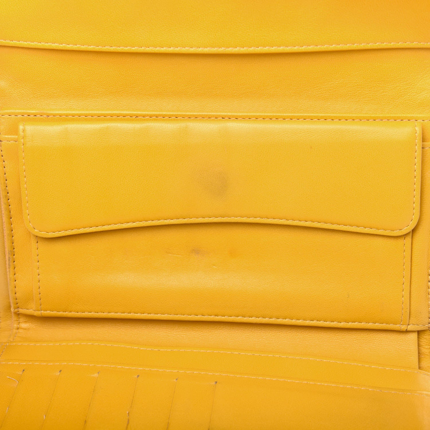 Chanel Lambskin Quilted Large Flap Wallet Yellow 11 of 23