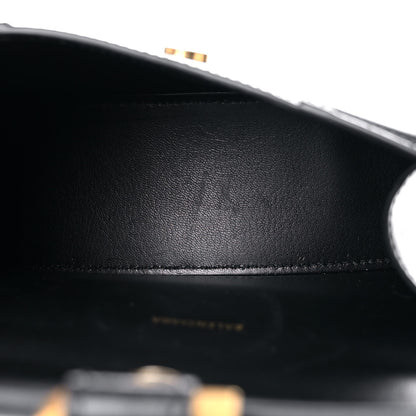 Balenciaga Shiny Box Calfskin Hourglass Top Handle Bag XS Black 5 of 10