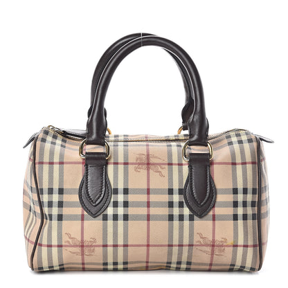 Burberry Haymarket Check Small Chester Bowling Bag Chocolate 1 of 18