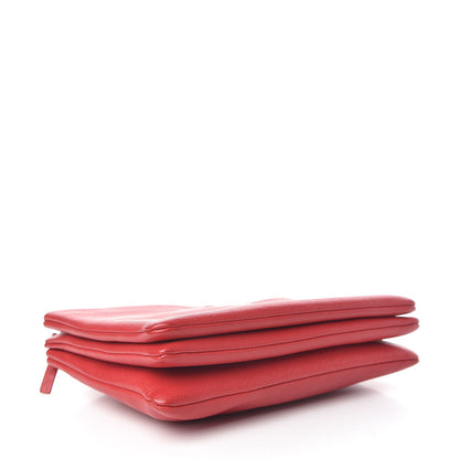 Celine Goatskin Large Trio Crossbody Bag Scarlet 4 of 12