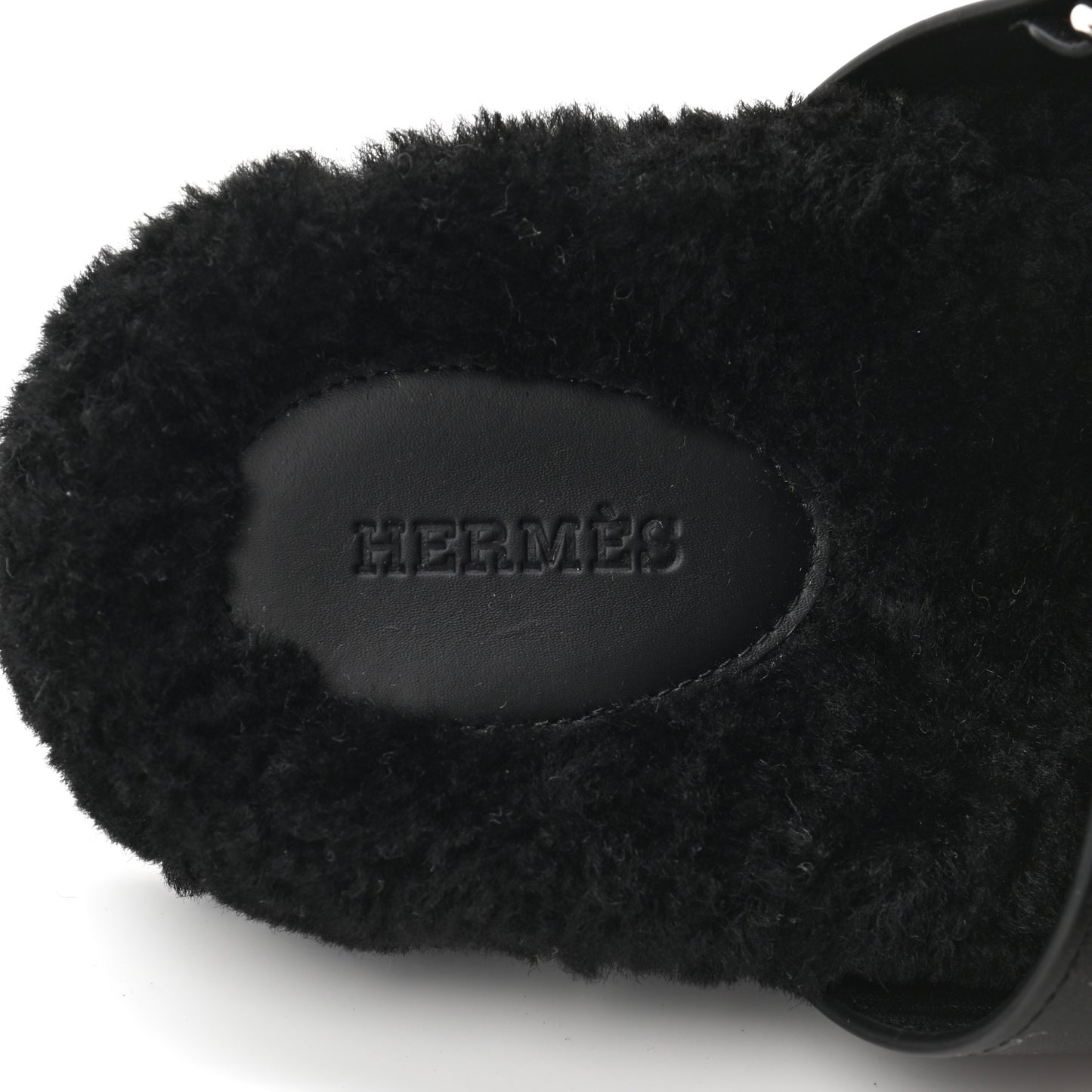Calfskin Woolskin Womens Chypre Sandals 36 Black