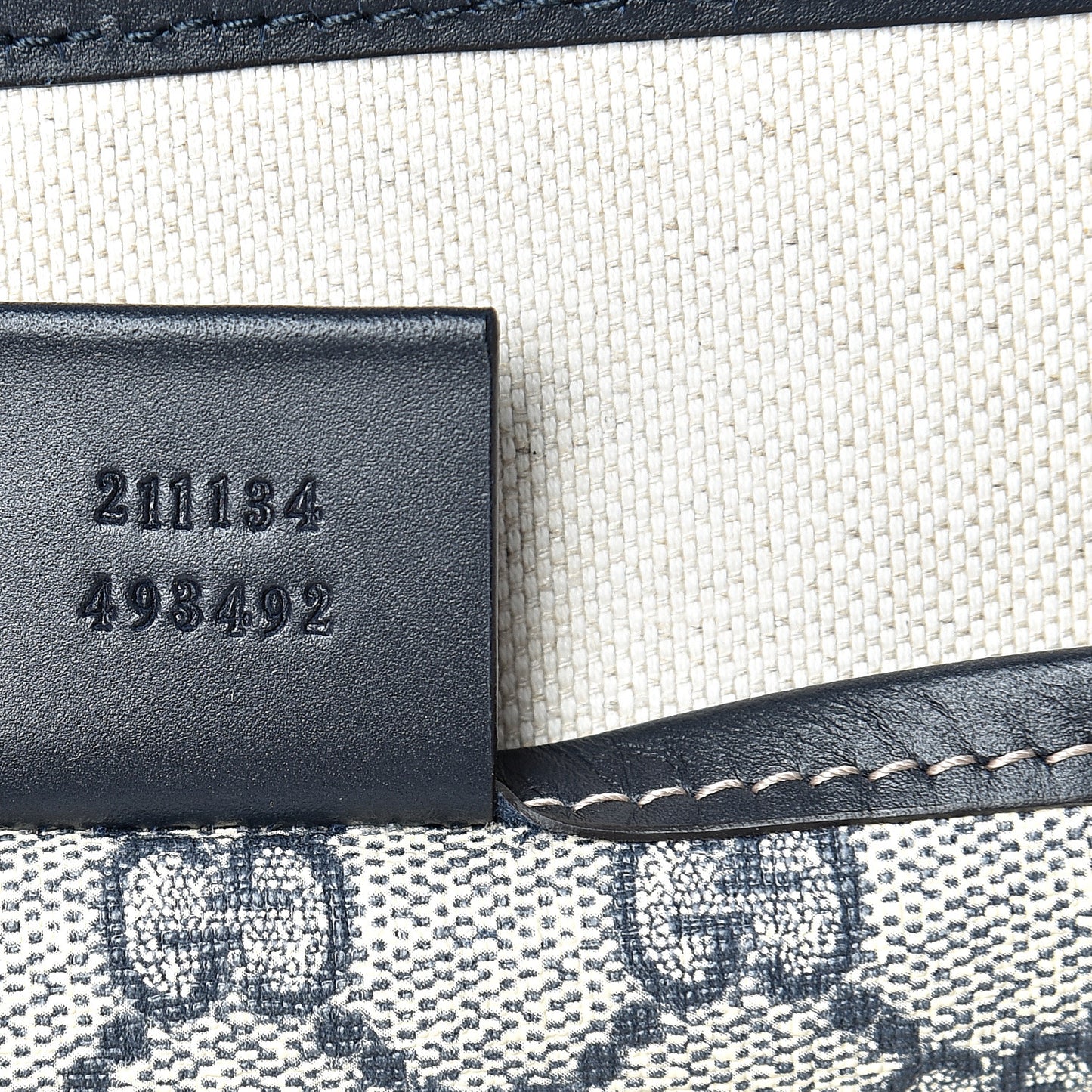 GG Plus Monogram Medium Signature Web Loop Tote Navy