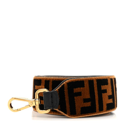 Fendi Velvet Tapestry FF Strap You Tobacco 1 of 5