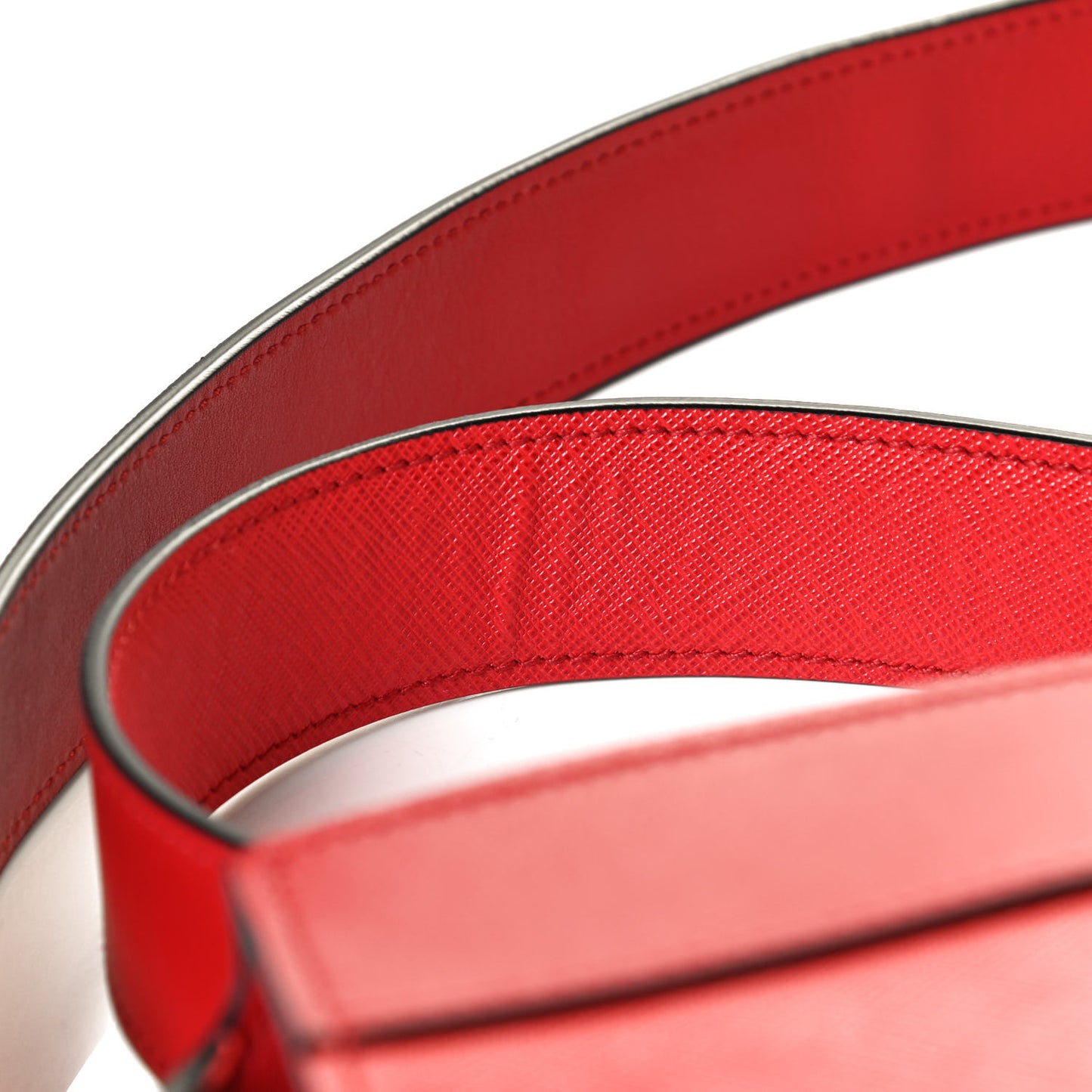Saffiano Soft Calfskin Bandoliera Bag Rosso