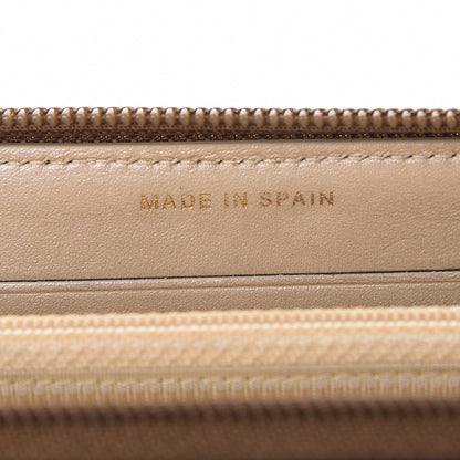 Chanel Cracked Metallic Calfskin Quilted Small Boy Zip Around Wallet Gold 7 of 8