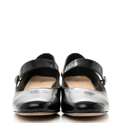 Christian Dior Brushed Calfskin Uniform 30mm Pumps 37.5 Black 3 of 10