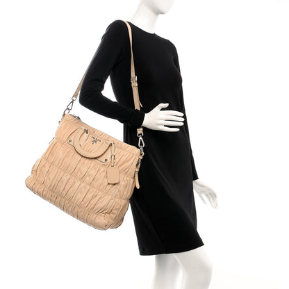 Prada Nappa Gaufre Tote Ecru 2 of 8