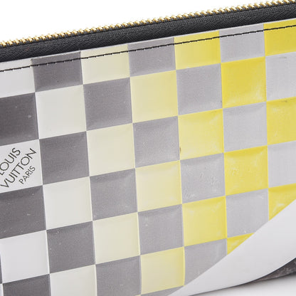 Louis Vuitton Epi Damier Race Zippy Wallet Black Yellow 8 of 10