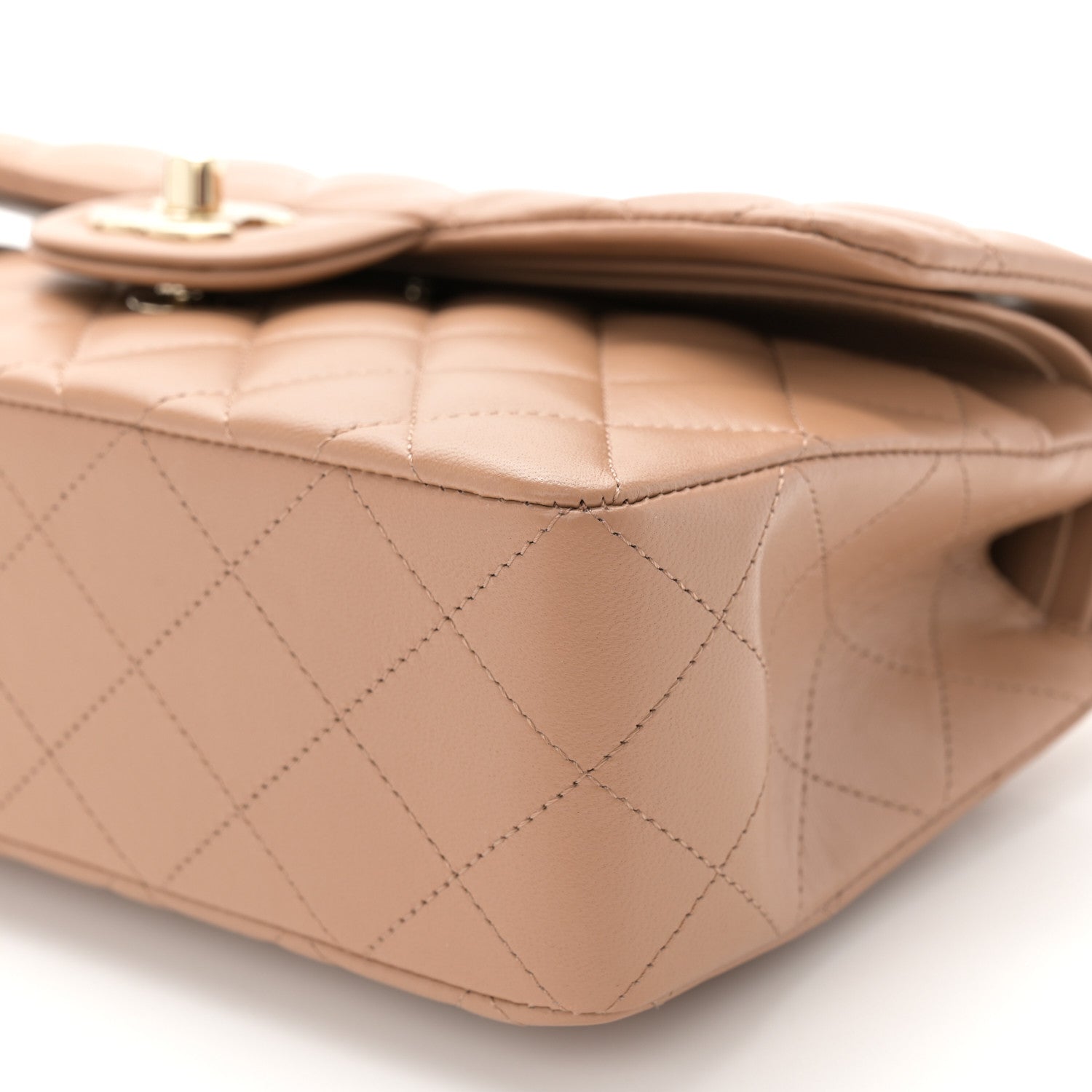 Chanel Lambskin Quilted Small Double Flap Beige 10 of 11