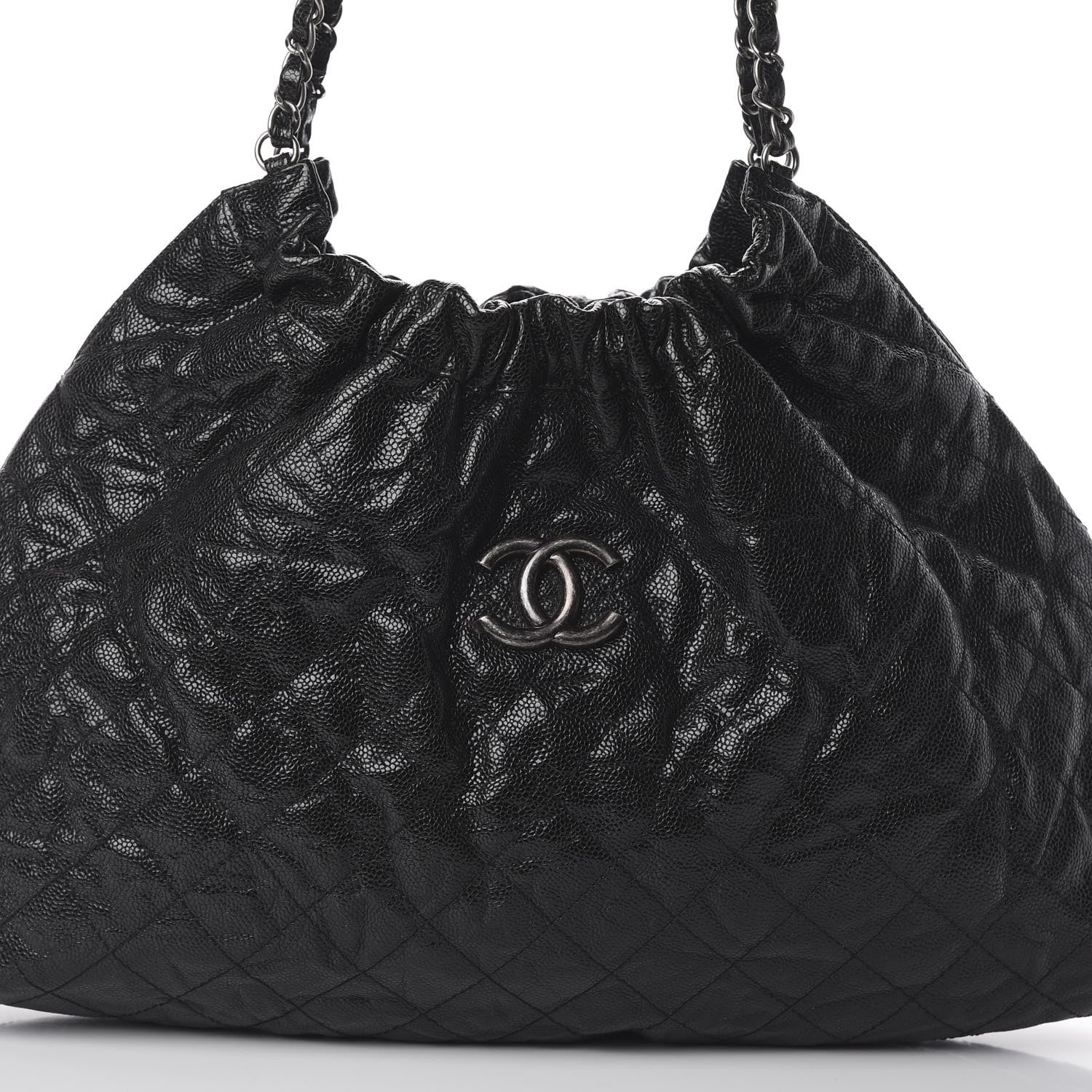 Chanel Caviar Quilted Medium Elastic Shopping Tote Black 9 of 9