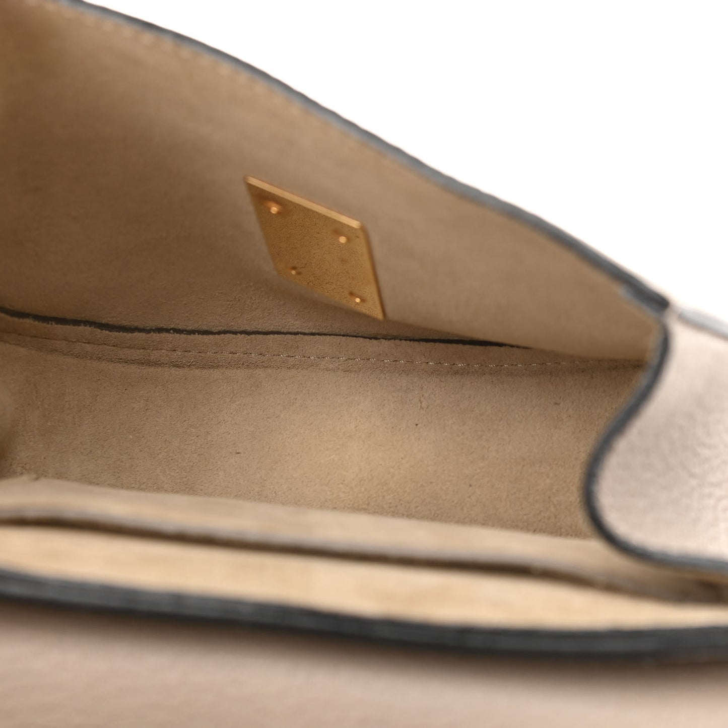 Grained Lambskin Mini Drew Shoulder Bag Motty Grey