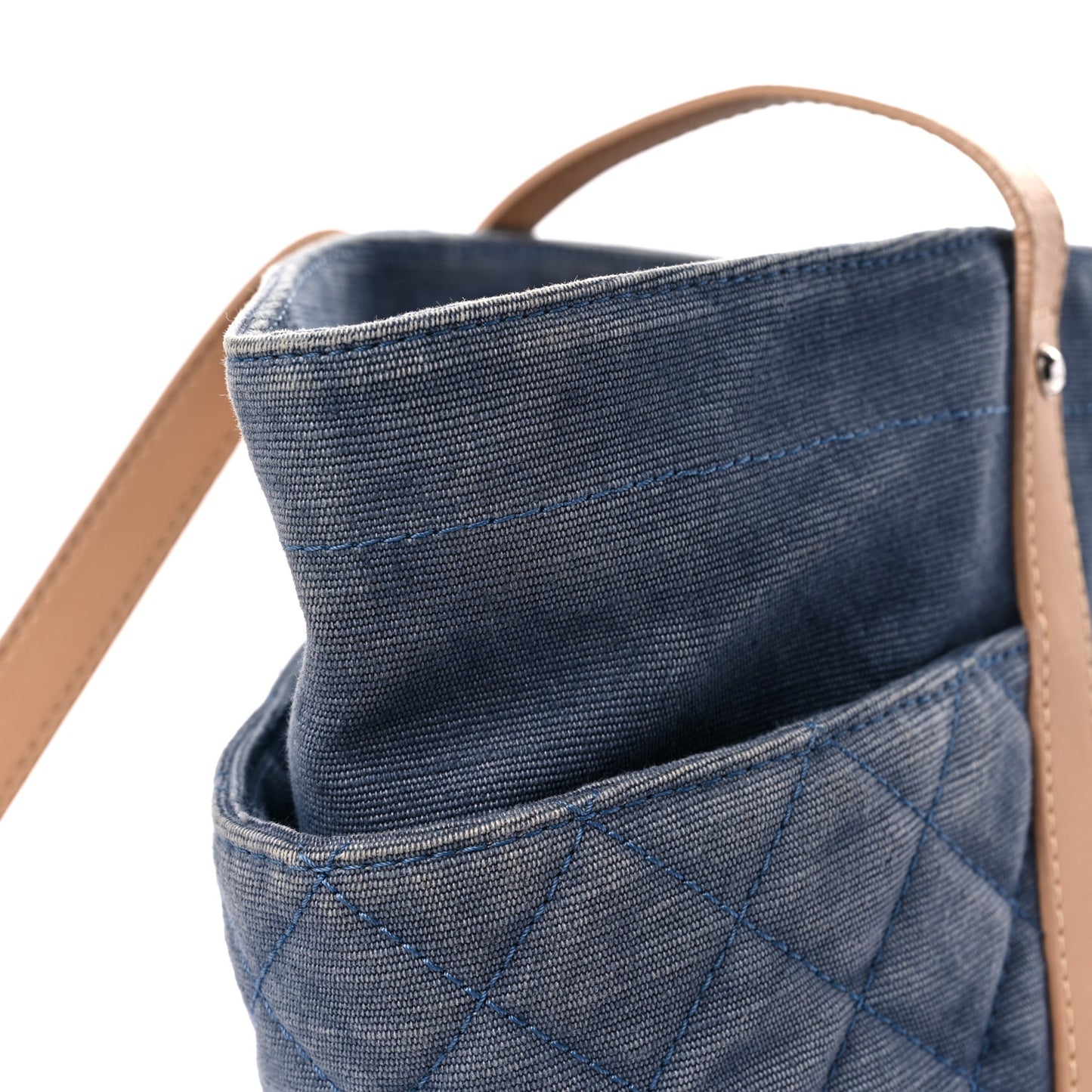 Denim CC Flower Tote Blue