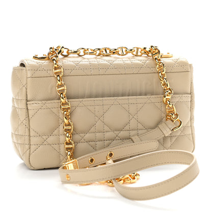Christian Dior Calfskin Cannage Small Caro Bag Beige 3 of 10