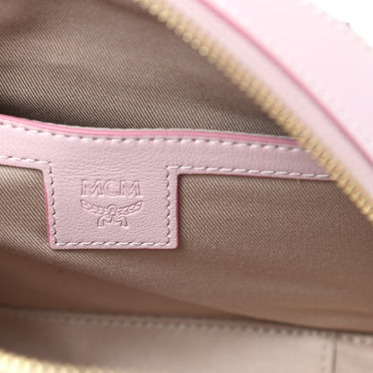 MCM Visetos Round Tote Powder Pink 6 of 11