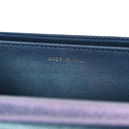 Chanel Iridescent Caviar Quilted Wallet on Chain WOC Dark Blue 7 of 11