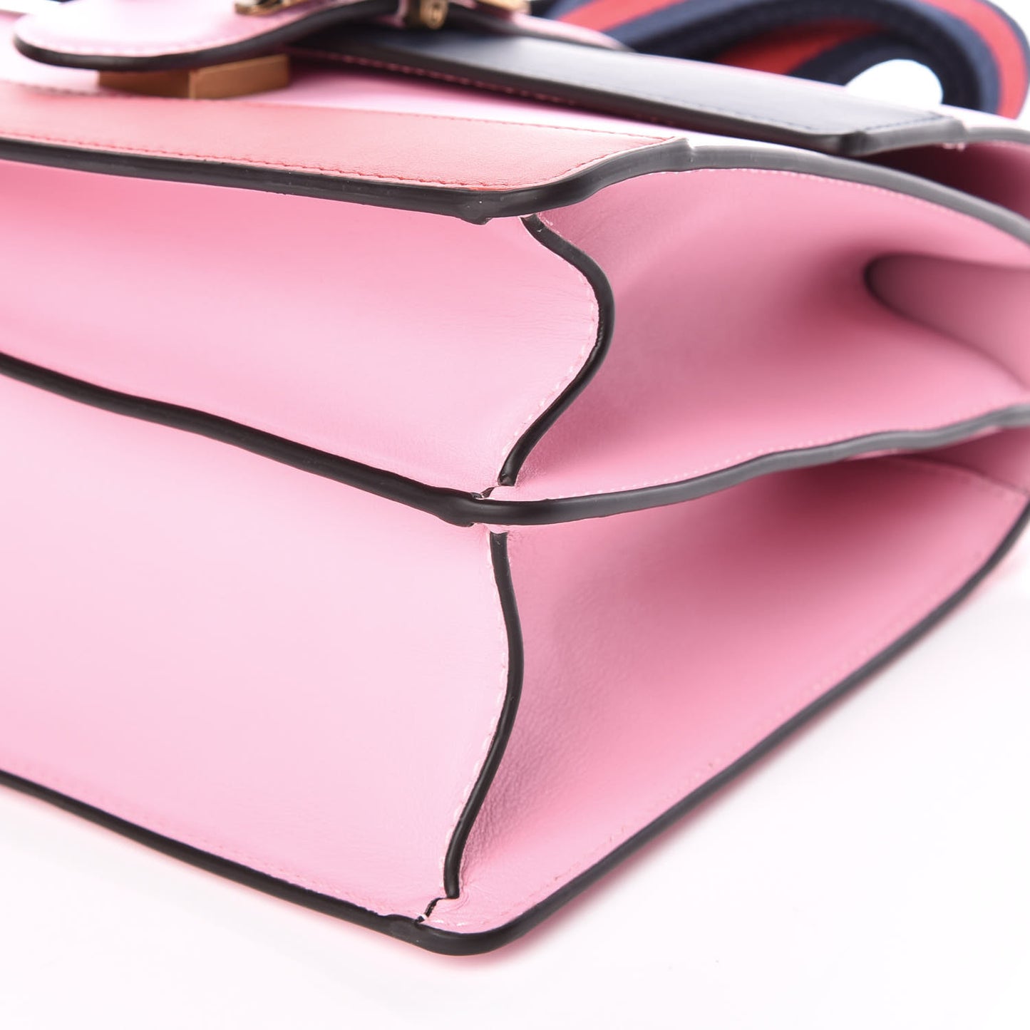Moon Calfskin Web Medium Dionysus Bamboo Top Handle Bag Sugar Pink Blue Agata Hibiscus Red