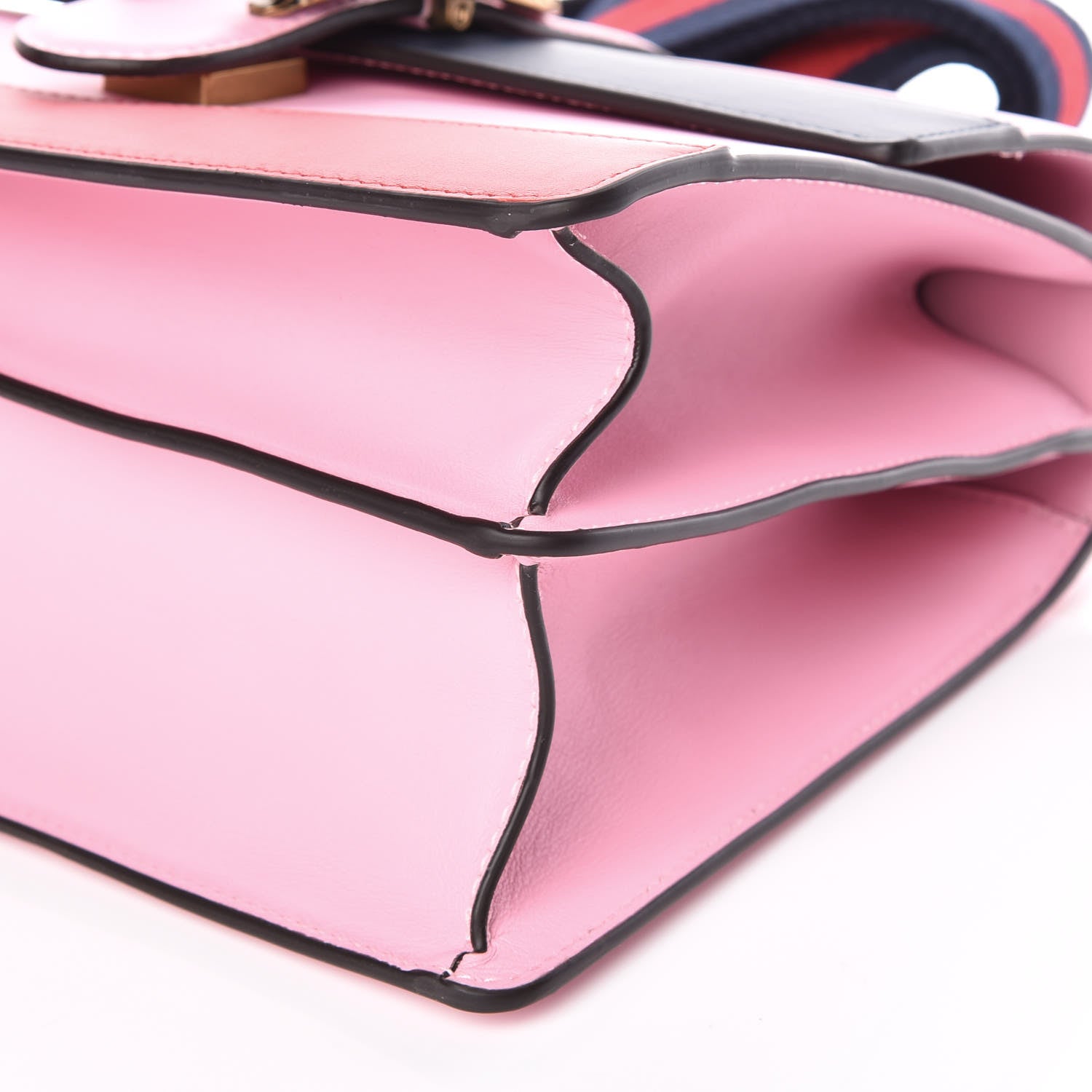 Gucci Moon Calfskin Web Medium Dionysus Bamboo Top Handle Bag Sugar Pink Blue Agata Hibiscus Red 7 of 10