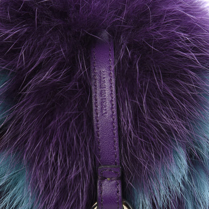 Fendi Fox Fur Shiny Nappa Bi-Color M ABCharm Bag Charm Viola Lago Viola Plus 3 of 4